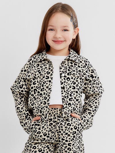 Рубашка для девочки KAFTAN Leo velvet, размер 34 (122-128 см)