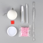 Ёлочный шар своими руками на новый год. Декор полубусинами «Розовый», набор для творчества - Фото 2