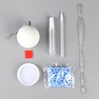 УЦЕНКА Ёлочный шар своими руками на новый год. Декор полубусинами «Нежно-голубой», набор для творчества - Фото 2