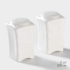 УЦЕНКА Банки для хранения специй и соусов BellaTenero, 6 предметов: солонка 100 мл, банка 200 мл, соусник 200 мл, фарфоровые, цвет белый - Фото 3