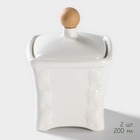 УЦЕНКА Банки для хранения специй и соусов BellaTenero, 6 предметов: солонка 100 мл, банка 200 мл, соусник 200 мл, фарфоровые, цвет белый - Фото 5