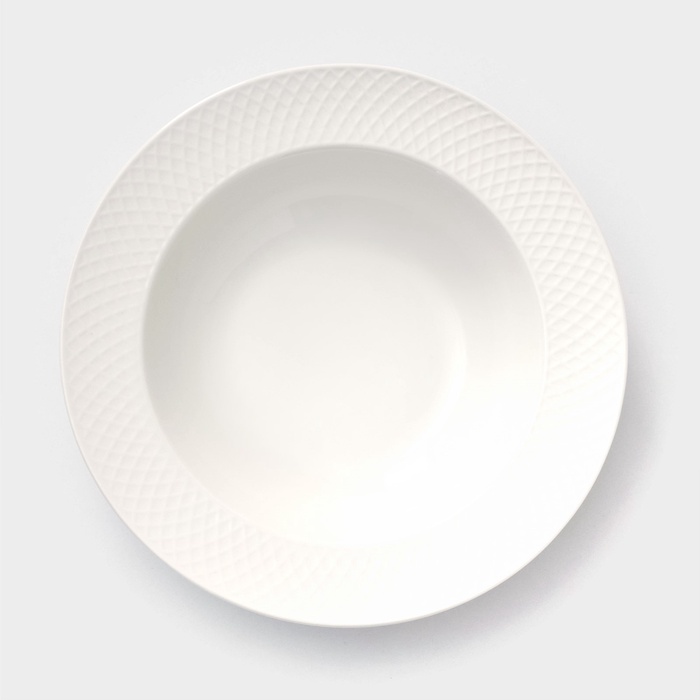 Набор тарелок глубоких фарфоровых Wilmax «Юлия Высоцкая», 6 предметов: 400 мл, d=22,5 см, цвет белый - фото 114052475