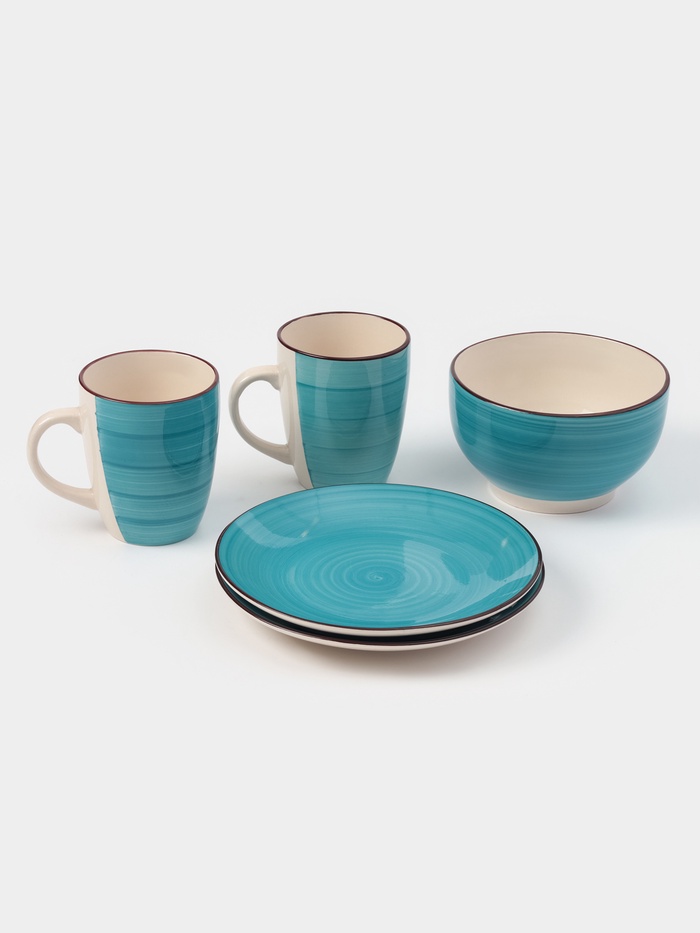 УЦЕНКА Набор посуды «Бриз» 4 предмета: 2 салатника, 2 тарелки - Фото 1