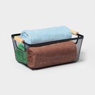 Корзинка универсальная LaDо́m «Миди», прямоугольная, 32×20.5×14 см, чёрная - Фото 4