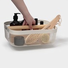 Корзинка универсальная LaDо́m «Половинки», прямоугольная, с ручкой, 32.5×24.5×11.5 см, белая - Фото 4