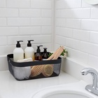 Корзинка универсальная LaDо́m «Половинки», прямоугольная, с ручкой, 32.5×24.5×11.5 см, чёрная - Фото 3