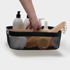 Корзинка универсальная LaDо́m «Половинки», прямоугольная, с ручкой, 32.5×24.5×11.5 см, чёрная - Фото 7