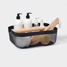 Корзинка универсальная LaDо́m «Половинки», прямоугольная, с ручкой, 32.5×24.5×11.5 см, чёрная - Фото 8