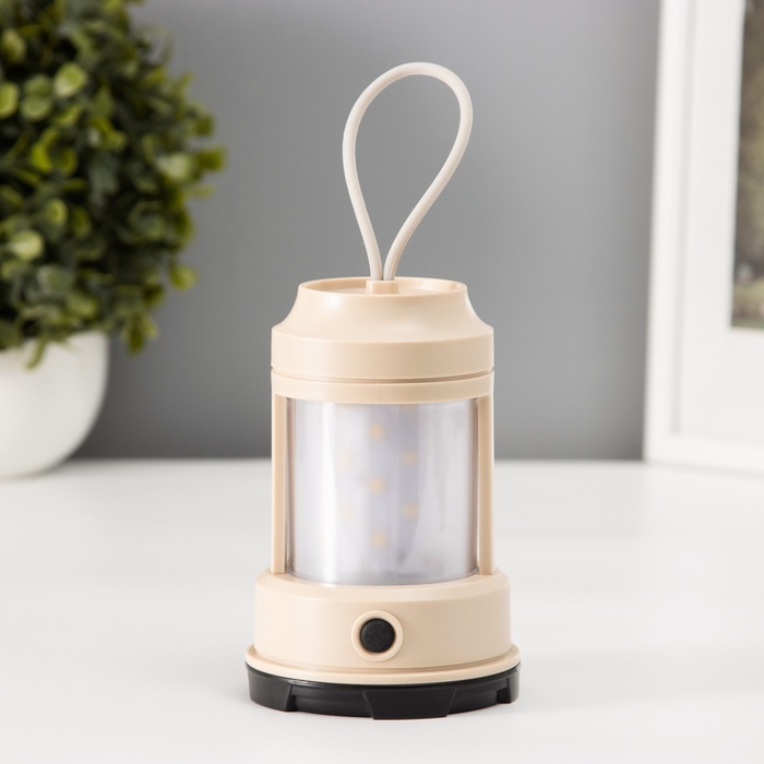 Светильник настольный «Звездное небо» 2 Вт LEd=3хАА бежевый 8×8×13 см - Фото 1