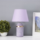 Настольная лампа с абажуром RISALUX «Лорена», 1×Е14, 40 Вт, фиолетовый, 22×22×37 см - фото 30818136