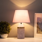 Настольная лампа с абажуром RISALUX «Лорена», 1×Е14, 40 Вт, фиолетовый, 22×22×37 см - фото 30818137