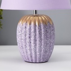 Настольная лампа с абажуром RISALUX «Успех», 1×Е14, 40 Вт, фиолетовый, 22×22×33 см - фото 30818181