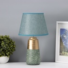 Настольная лампа с абажуром RISALUX «Удача», 1×Е14, 40 Вт, зелёный, 22×22×39 см 10767606