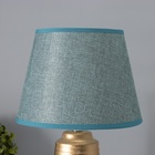 Настольная лампа с абажуром RISALUX «Удача», 1×Е14, 40 Вт, зелёный, 22×22×39 см 10767606