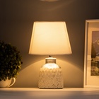 Настольная лампа с абажуром RISALUX «Овация», 1×Е14, 40 Вт, белый, 22×22×31 см - Фото 4