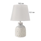 Настольная лампа с абажуром RISALUX «Овация», 1×Е14, 40 Вт, белый, 22×22×31 см - Фото 8