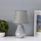 Настольная лампа с абажуром RISALUX «Виктория», 1×Е14, 40 Вт, серый, 20×20×32 см 10767615