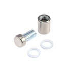 Дистанционный держатель для табличек, 12×20 мм, цвет матовый никель, набор 10 шт. - Фото 7