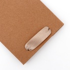 Пакет подарочный крафт, без печати, 12?7?16 см 260 г/м? (комплект 5 шт) - фото 61933740