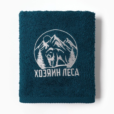 Полотенце махровое "Хозяин леса" 35х60 см, 100% хлопок, 350 г/м2