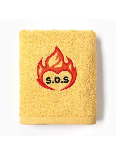 Полотенце махровое "Огонь в сердце" 35х60 см, 100% хлопок, 350 г/м2