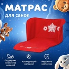 Сиденье для санок - матрас, универсальное, цвет красный - Фото 1