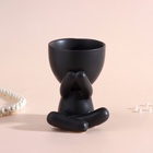 Сувенирная подставка для мелочей «Мистер Грин: любитель тишины», 9.8?6.7?8 см, чёрный, керамика (комплект 3 шт) - фото 30348131