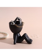 Сувенирная подставка для мелочей «Мистер Грин на чиле», 9.5?6.7?9.5 см, чёрный, керамика (комплект 4 шт) - фото 30348146