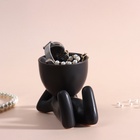 Сувенирная подставка для мелочей «Мистер Грин на лайте», 7.5?12.3?6.7 см, чёрный, керамика (комплект 6 шт) - фото 30348153