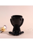 Сувенирная подставка для мелочей «Мистер Грин: любитель тишины», 11.1×9.7×8.5 см, чёрный, керамика 10534397