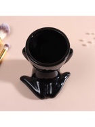 Сувенирная подставка для мелочей «Мистер Грин: любитель тишины», 11.1×9.7×8.5 см, чёрный, керамика 10534397