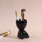 Сувенирная подставка для мелочей «Мистер Грин йог», 11.3?7.5?7 см,чёрный, керамика (комплект 4 шт) - фото 30348173