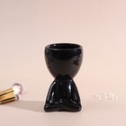 Сувенирная подставка для мелочей «Мистер Грин йог», 11.3?7.5?7 см,чёрный, керамика (комплект 4 шт) - фото 30348176