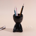 Сувенирная подставка для мелочей «Мистер Грин йог», 11.3?7.5?7 см,чёрный, керамика (комплект 4 шт) - фото 30348178