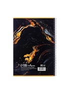 Тетрадь А4, 80 листов в клетку на гребне, Calligrata «Мрамор», золото 9944260