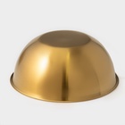 Миски-салатники Sphere, 950 мл, 1,55 л, 2,4 л, 3,4, с мерной шкалой, нержавеющая сталь, набор 4 шт, золотые 10690579 - фото 16928226