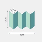 Шумоизолирующая подложка-гармошка «Солид», под виниловый замковой ламинат SPC, WPC, LVT,1.5 мм, зеленая, шаг 500 мм 10847764