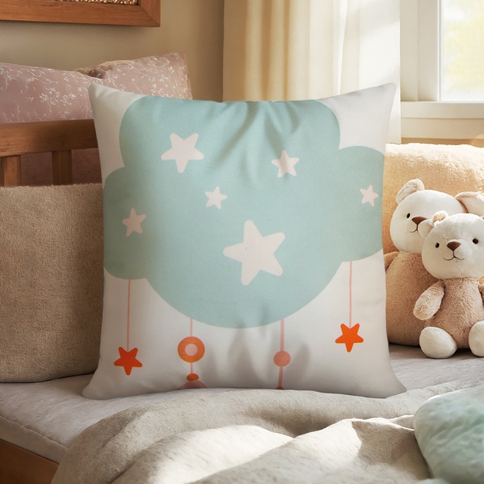 Подушка декоративная «Этель. Облачко», 30×30 см, велюр - Фото 1