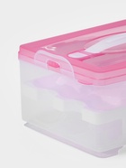 Контейнер для хранения яиц, 24 ячейки, двухуровневый, пластик, 24×16×11 см, розовый - Фото 3