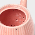 Заварочный чайник Доляна «Коралл», 600 мл, фарфор, розовый - Фото 3