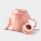 Заварочный чайник Доляна «Коралл», 600 мл, фарфор, розовый - Фото 4