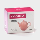 Заварочный чайник Доляна «Коралл», 600 мл, фарфор, розовый - Фото 5