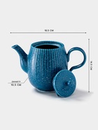 Заварочный чайник Доляна «Коралл», 600 мл, фарфор, синий - Фото 2