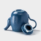 Заварочный чайник Доляна «Коралл», 600 мл, фарфор, синий - Фото 4