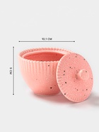 Сахарница Доляна «Коралл», 300 мл, d=10.1 см, фарфор, розовая - Фото 2