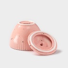 Сахарница Доляна «Коралл», 300 мл, d=10.1 см, фарфор, розовая - Фото 3