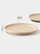 Тарелки Доляна «Коралл», d=20.8 см, набор 2 шт., фарфор, бежевые - Фото 2