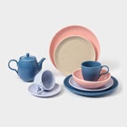 Тарелки Доляна «Коралл», d=25.9 см, набор 2 шт., фарфор, бежевые - Фото 8