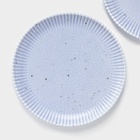 Тарелки Доляна «Коралл», d=25.9 см, набор 2 шт., фарфор, голубые - Фото 3