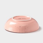 Тарелка глубокая Доляна «Коралл», 700 мл, d=18.2 см, фарфор, розовая - Фото 3